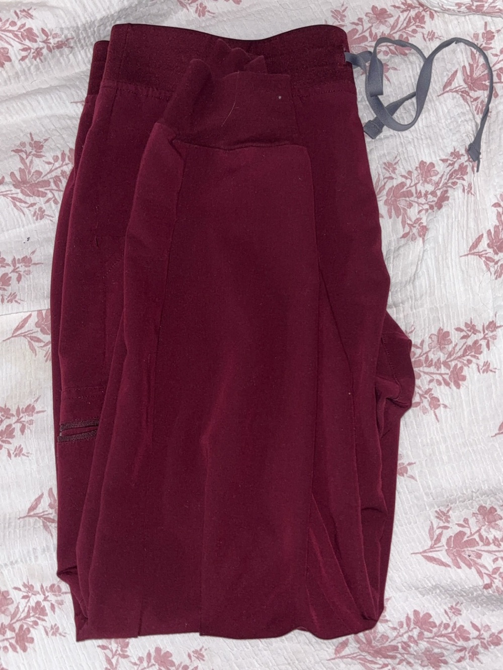 Figs Maroon Scrub Leggings
